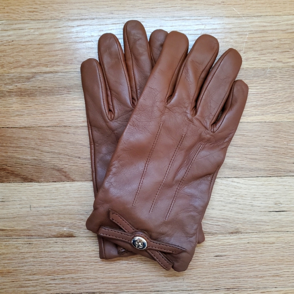 Coach Women's Leather Gloves Size 7.5